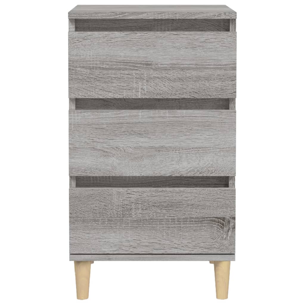 Nachtkastje 40X35X70 Cm Bewerkt Hout Grijs Sonoma Eikenkleurig