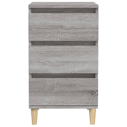 Nachtkastje 40X35X70 Cm Bewerkt Hout Grijs Sonoma Eikenkleurig