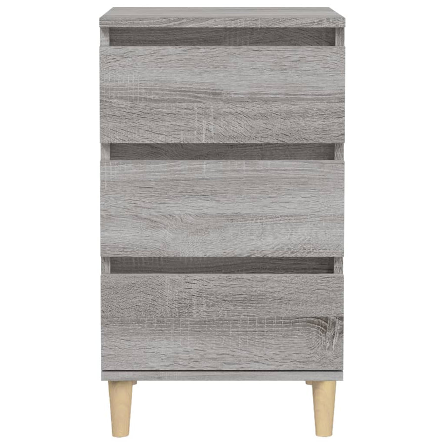 Nachtkastje 40X35X70 Cm Bewerkt Hout Grijs Sonoma Eikenkleurig