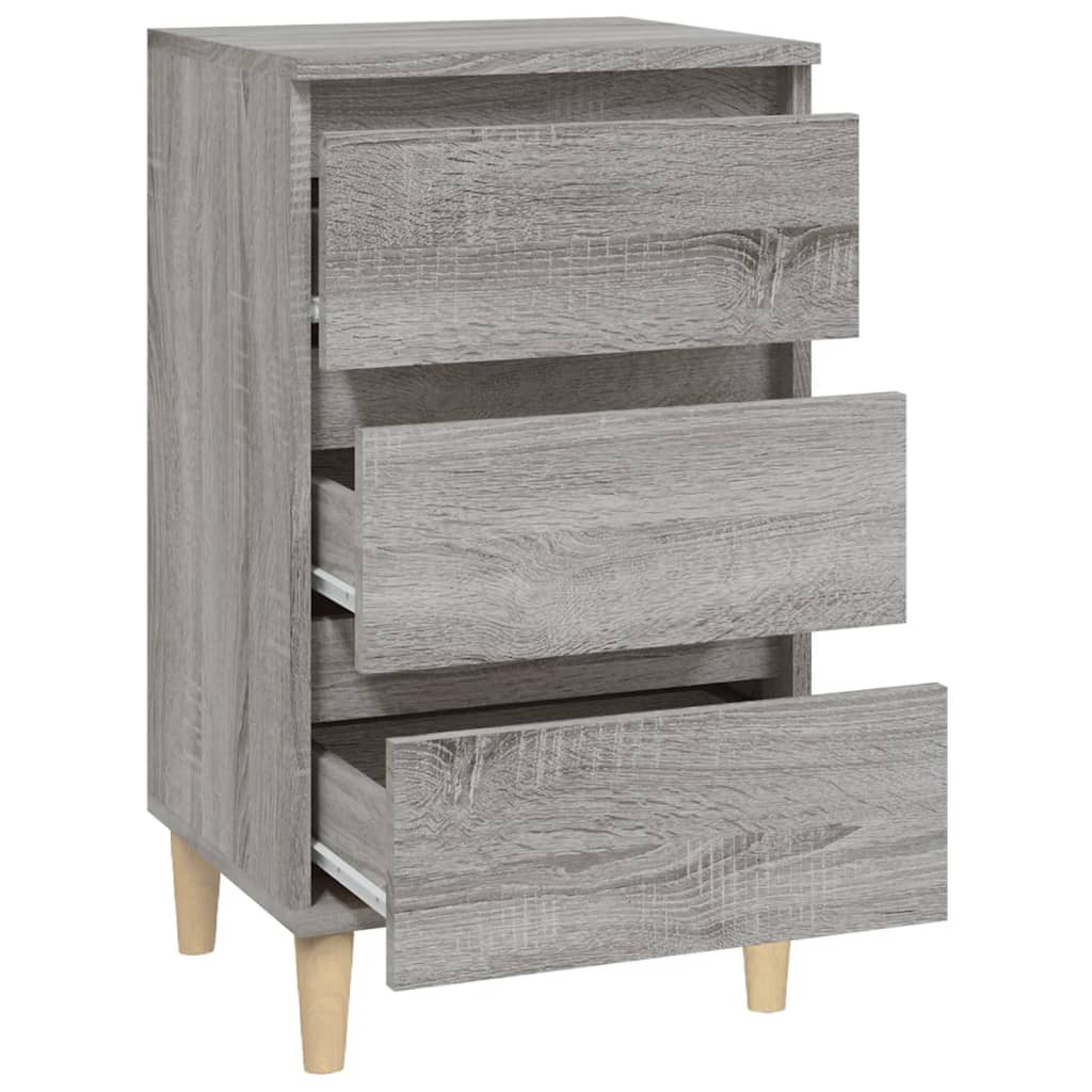 Nachtkastje 40X35X70 Cm Bewerkt Hout Grijs Sonoma Eikenkleurig