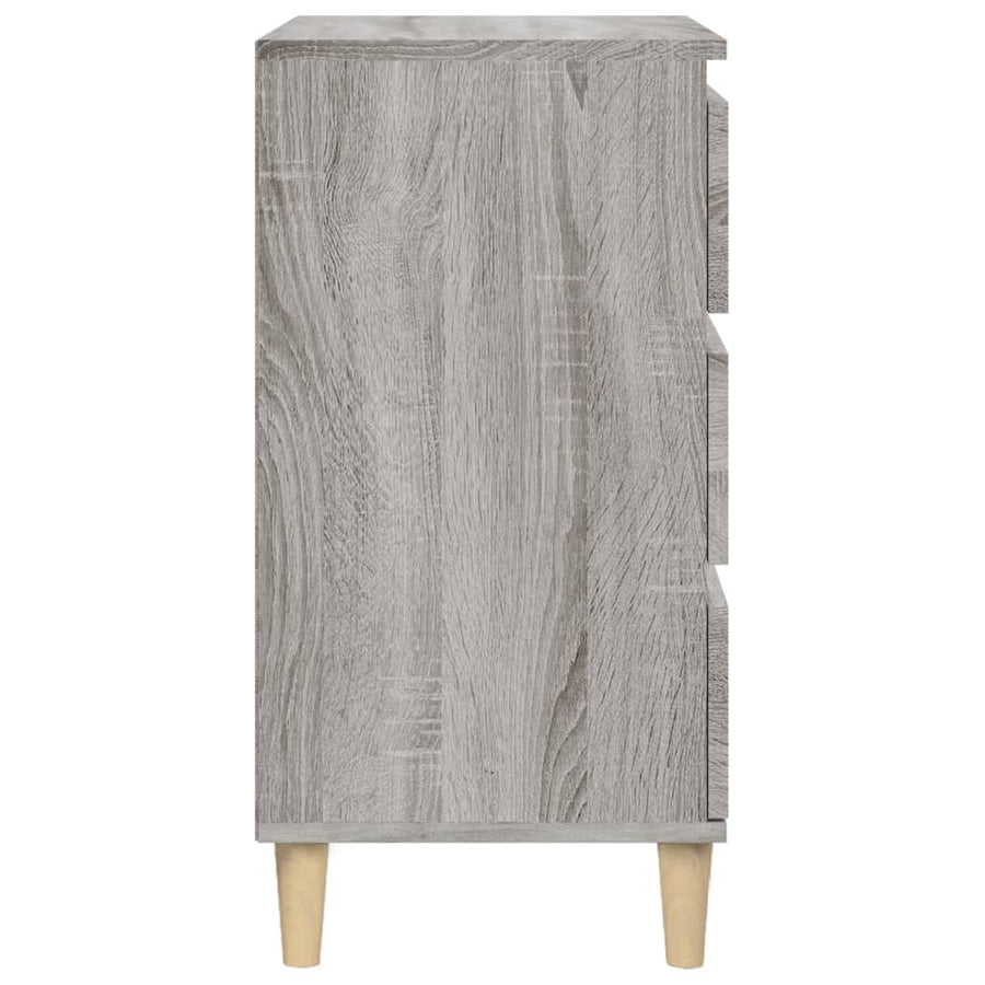 Nachtkastje 40X35X70 Cm Bewerkt Hout Grijs Sonoma Eikenkleurig