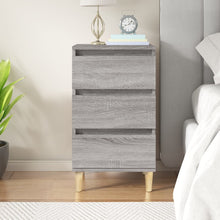 Nachtkastje 40X35X70 Cm Bewerkt Hout Grijs Sonoma Eikenkleurig