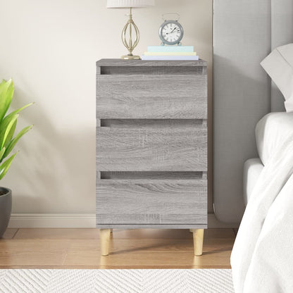 Nachtkastje 40X35X70 Cm Bewerkt Hout Grijs Sonoma Eikenkleurig
