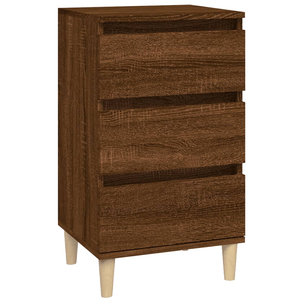 Nachtkastje 40X35X70 Cm Bewerkt Hout Bruin Eikenkleur