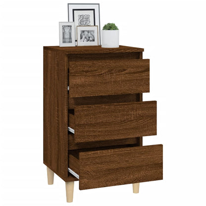 Nachtkastje 40X35X70 Cm Bewerkt Hout Bruin Eikenkleur