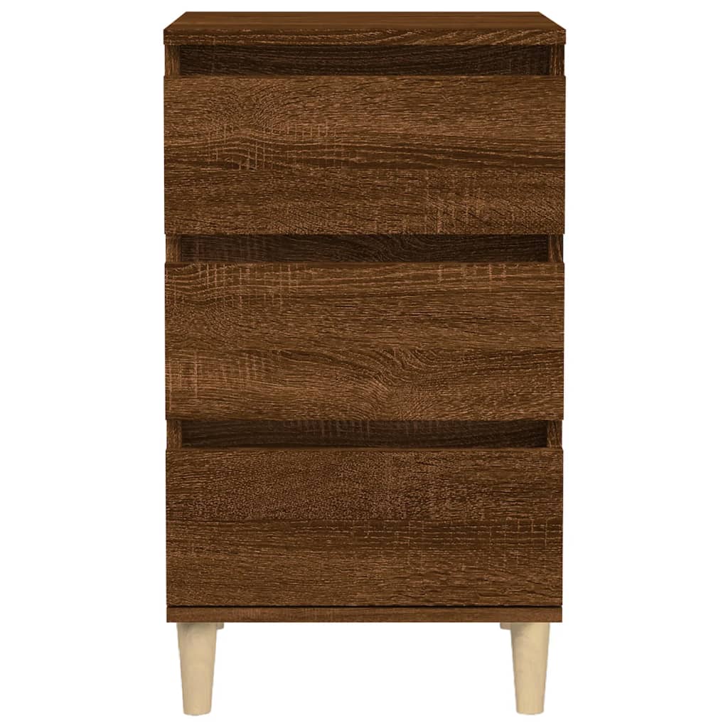Nachtkastje 40X35X70 Cm Bewerkt Hout Bruin Eikenkleur