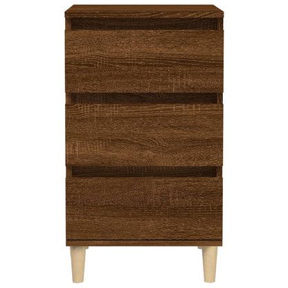 Nachtkastje 40X35X70 Cm Bewerkt Hout Bruin Eikenkleur