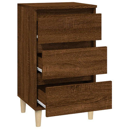 Nachtkastje 40X35X70 Cm Bewerkt Hout Bruin Eikenkleur