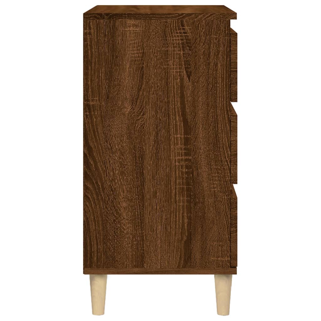 Nachtkastje 40X35X70 Cm Bewerkt Hout Bruin Eikenkleur