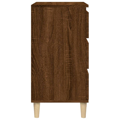 Nachtkastje 40X35X70 Cm Bewerkt Hout Bruin Eikenkleur