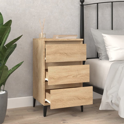Nachtkastje 40X35X70 Cm Bewerkt Hout Sonoma Eikenkleurig
