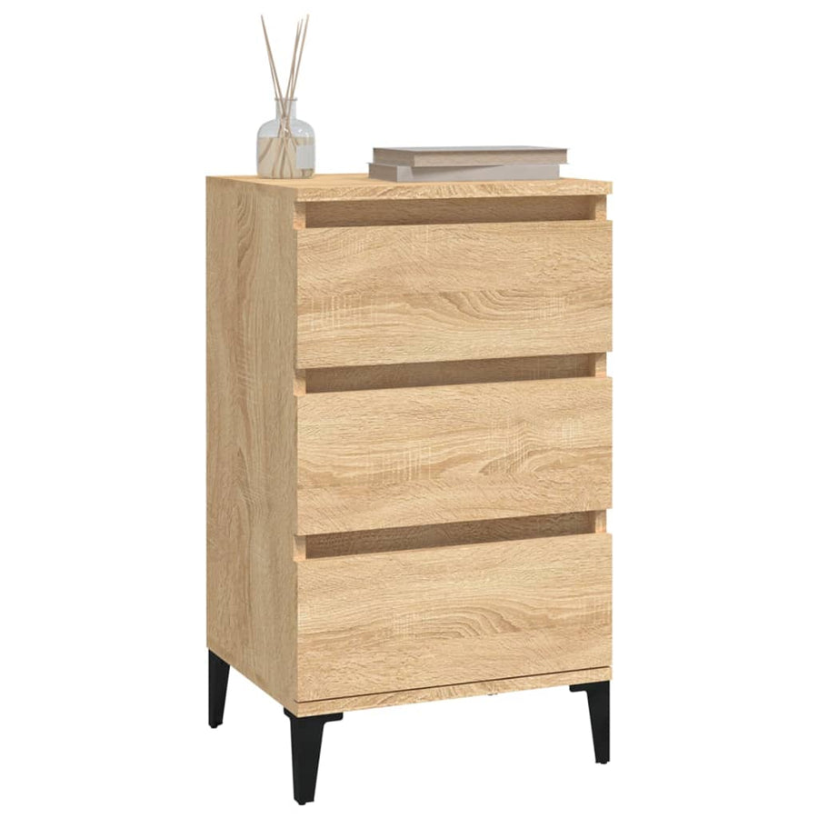 Nachtkastje 40X35X70 Cm Bewerkt Hout Sonoma Eikenkleurig