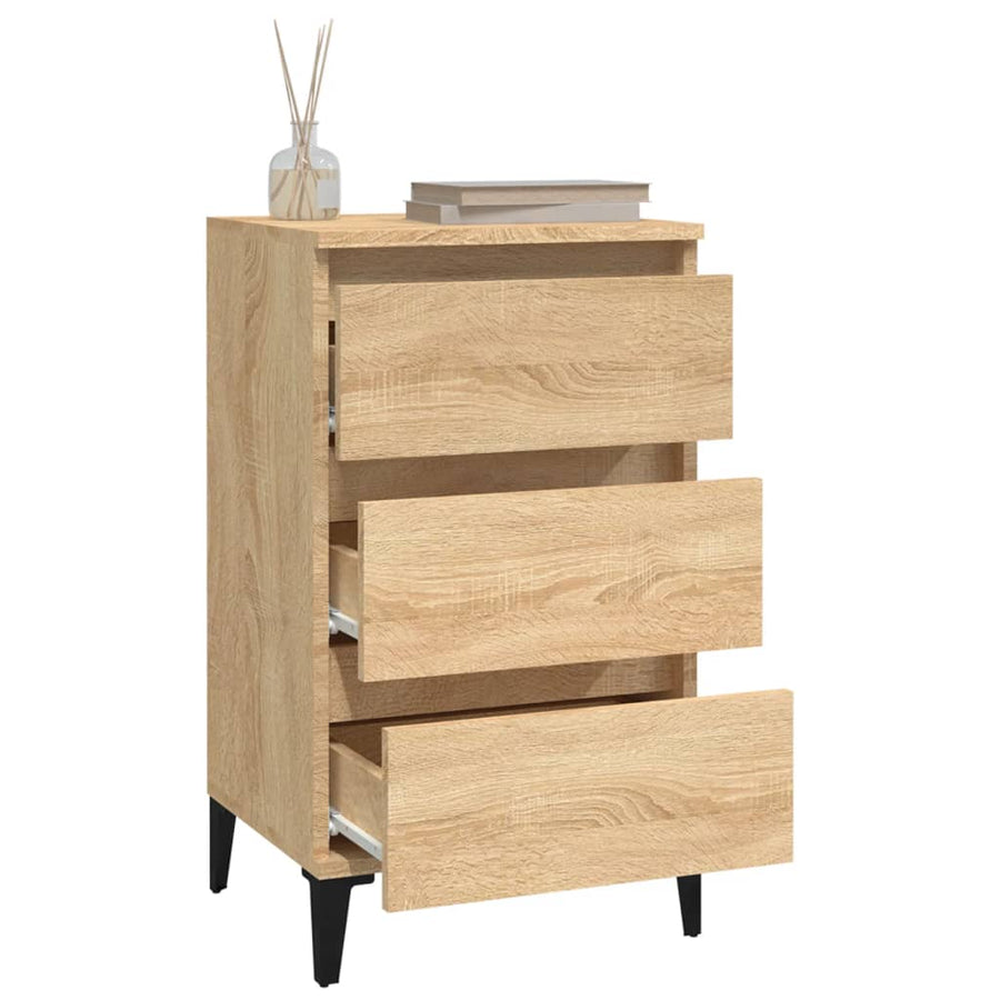 Nachtkastje 40X35X70 Cm Bewerkt Hout Sonoma Eikenkleurig
