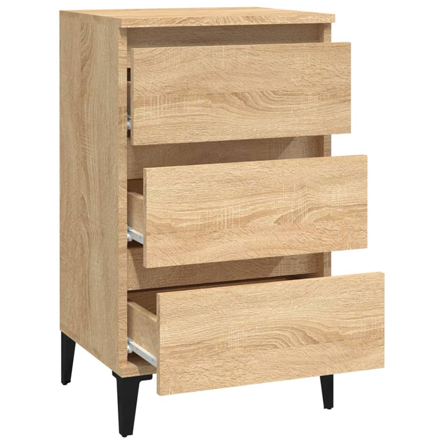 Nachtkastje 40X35X70 Cm Bewerkt Hout Sonoma Eikenkleurig