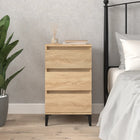 Nachtkastje 40x35x70 cm bewerkt hout sonoma eiken