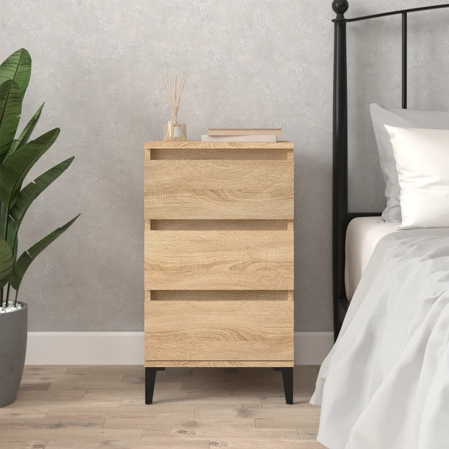 Nachtkastje 40X35X70 Cm Bewerkt Hout Sonoma Eikenkleurig