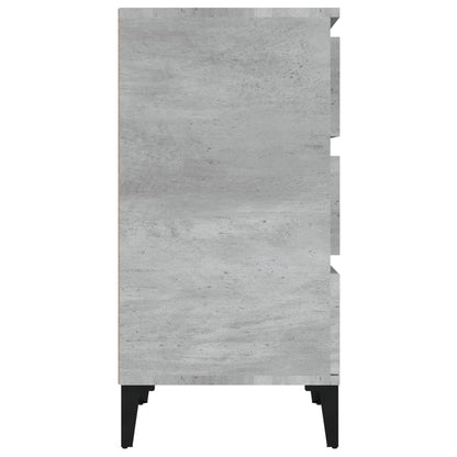 Nachtkastje 40X35X70 Cm Bewerkt Hout Betongrijs