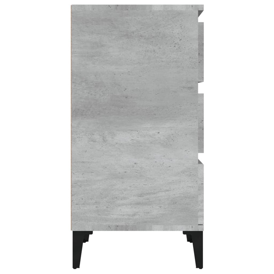 Nachtkastje 40X35X70 Cm Bewerkt Hout Betongrijs