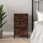 Bedside table 40x35x70 cm engineered wood smoked oak look
