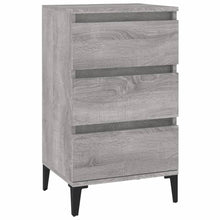 Nachtkastje 40X35X70 Cm Bewerkt Hout Grijs Sonoma Eikenkleurig
