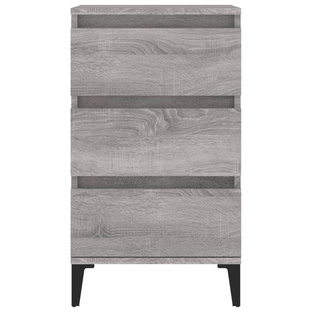 Nachtkastje 40X35X70 Cm Bewerkt Hout Grijs Sonoma Eikenkleurig