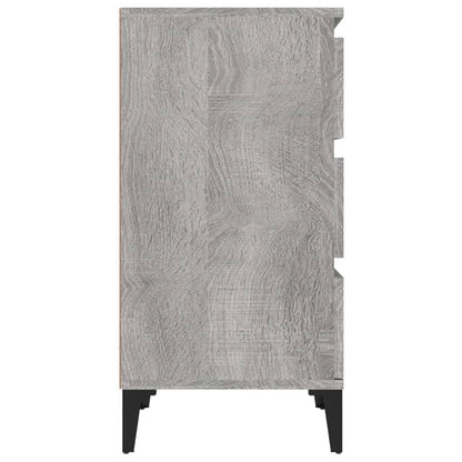Nachtkastje 40X35X70 Cm Bewerkt Hout Grijs Sonoma Eikenkleurig