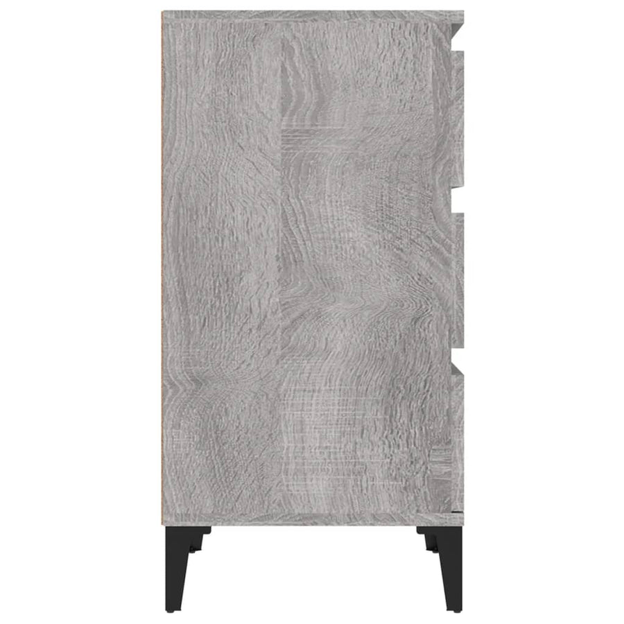 Nachtkastje 40X35X70 Cm Bewerkt Hout Grijs Sonoma Eikenkleurig