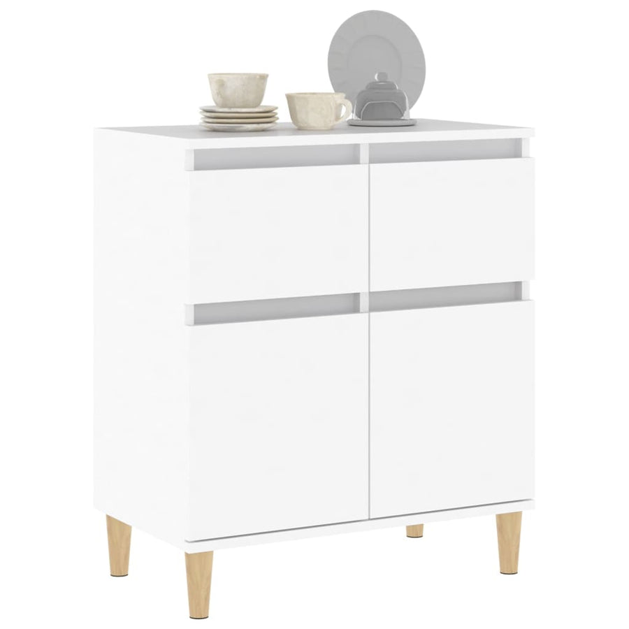 Dressoir 60X35X70 Cm Bewerkt Hout Wit