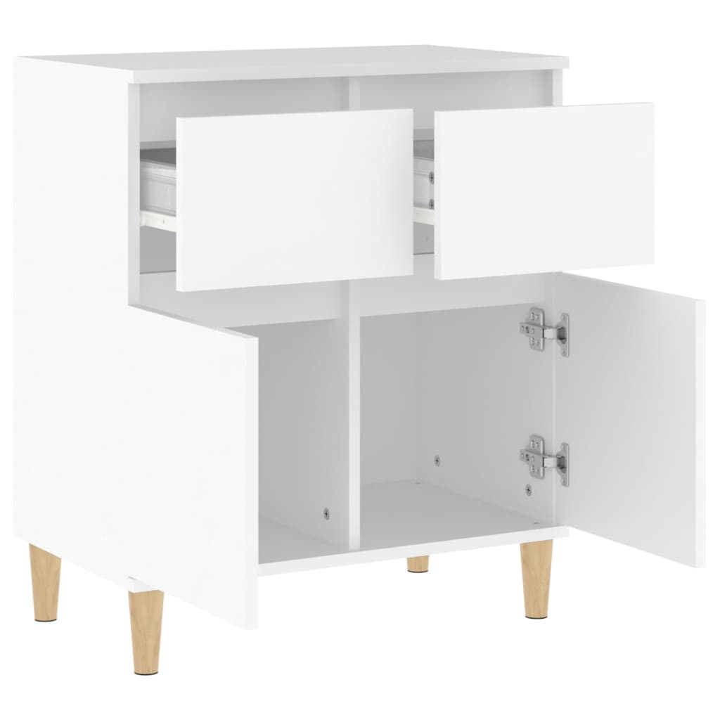 Dressoir 60X35X70 Cm Bewerkt Hout Wit