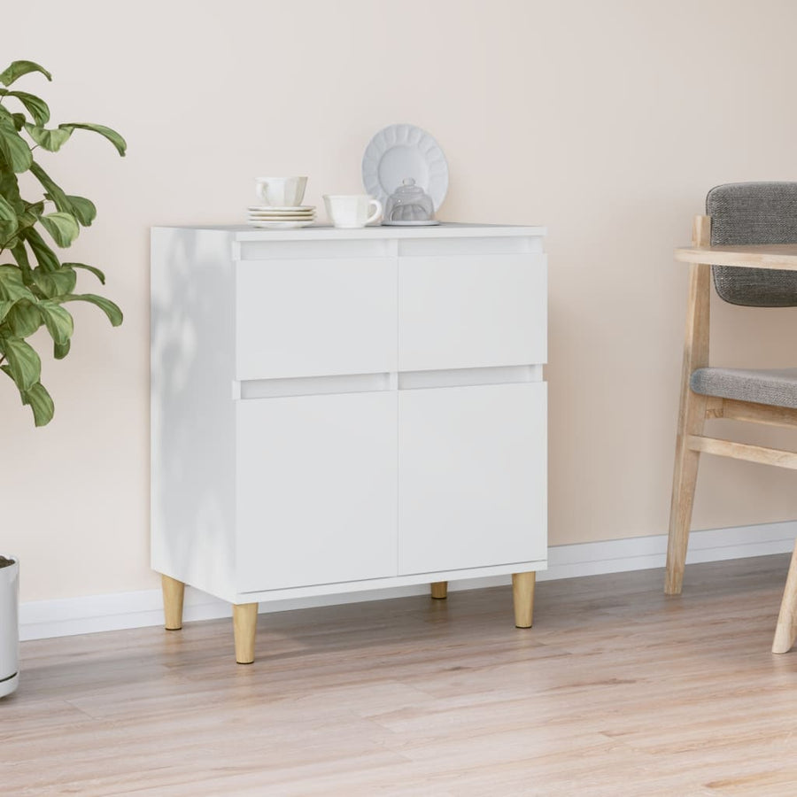 Dressoir 60X35X70 Cm Bewerkt Hout Wit