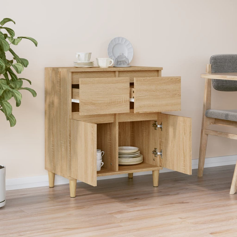 Dressoir 60X35X70 Cm Bewerkt Hout Sonoma Eikenkleurig