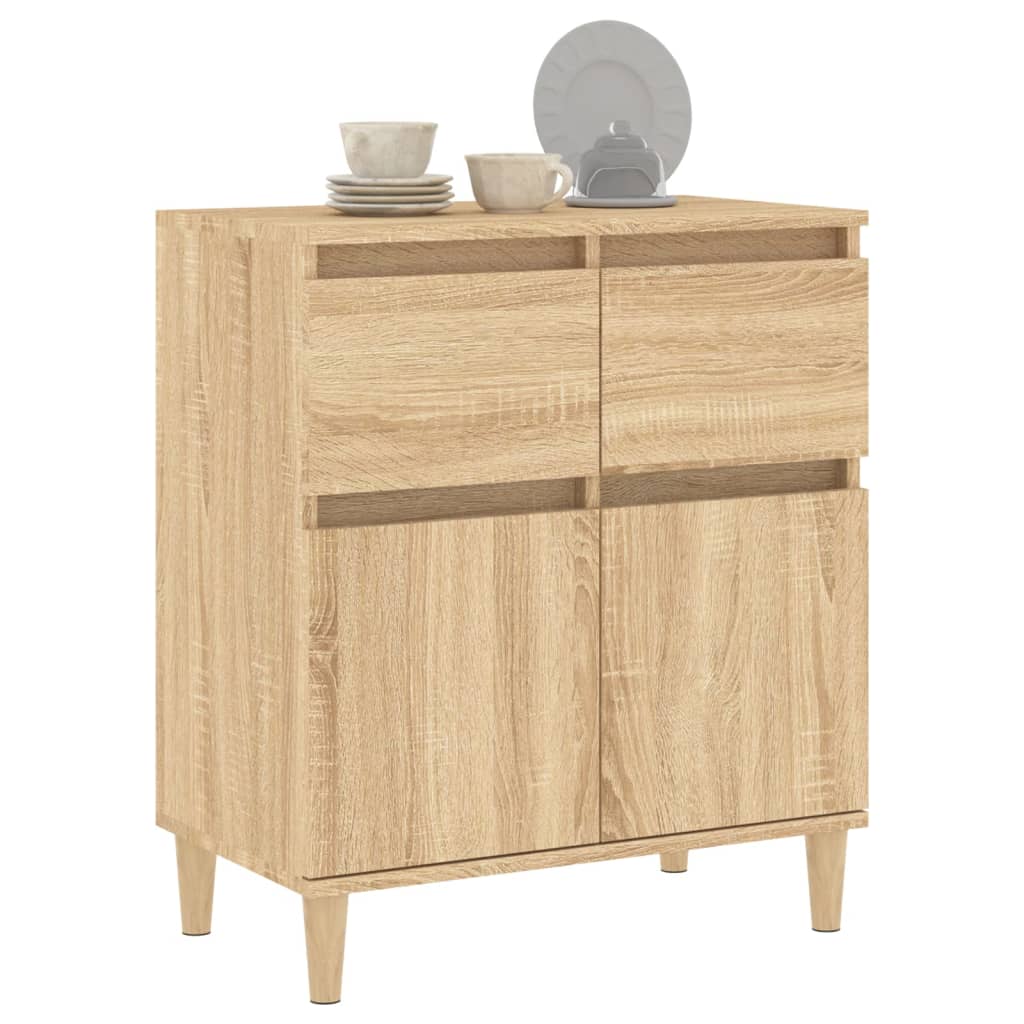 Dressoir 60X35X70 Cm Bewerkt Hout Sonoma Eikenkleurig