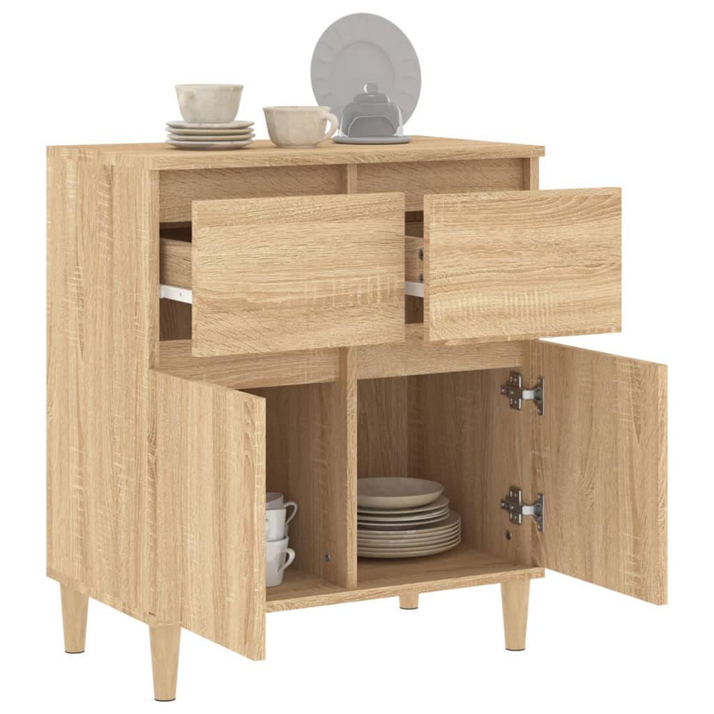 Dressoir 60X35X70 Cm Bewerkt Hout Sonoma Eikenkleurig