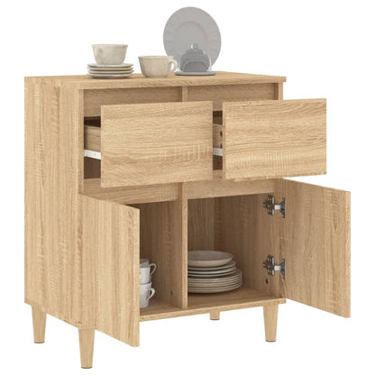 Dressoir 60X35X70 Cm Bewerkt Hout Sonoma Eikenkleurig