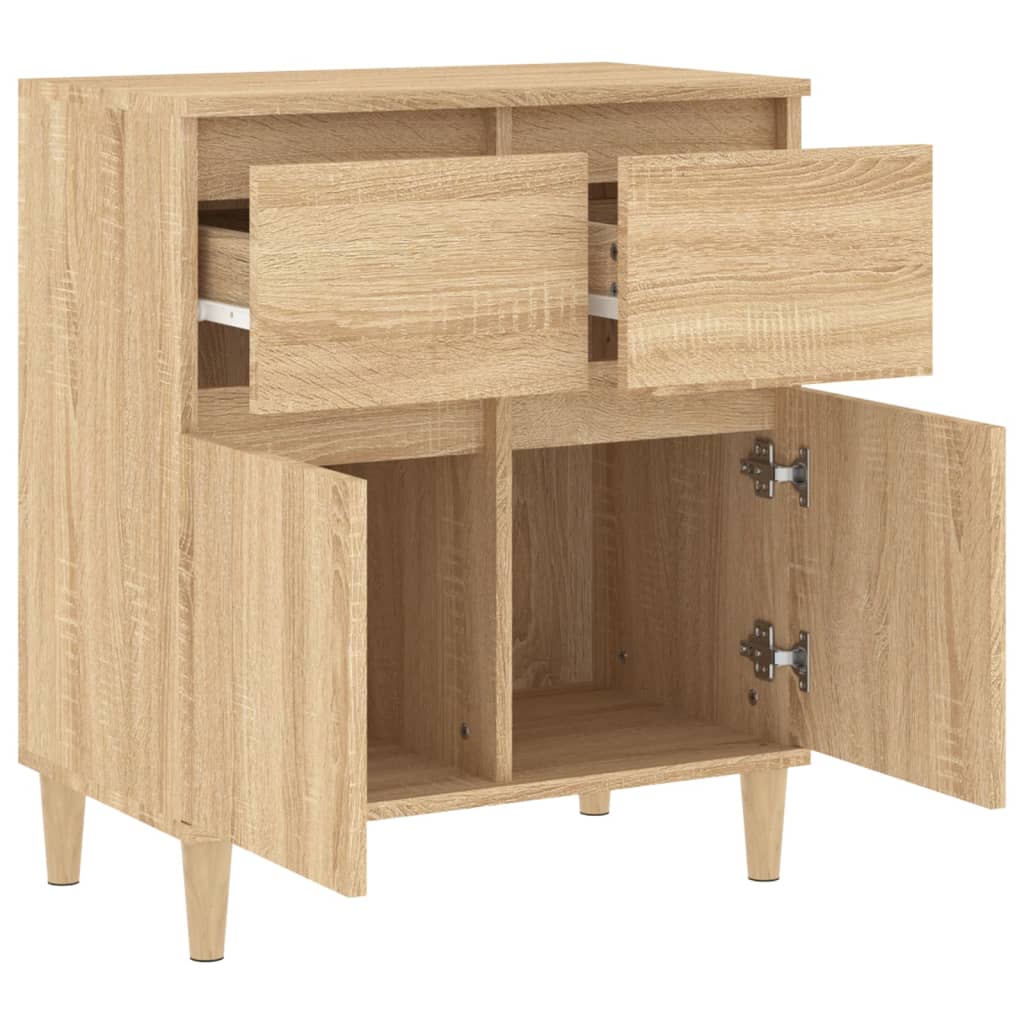 Dressoir 60X35X70 Cm Bewerkt Hout Sonoma Eikenkleurig