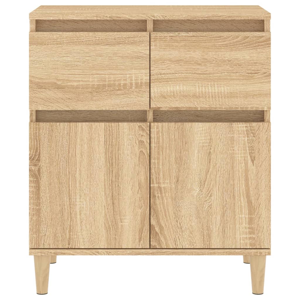 Dressoir 60X35X70 Cm Bewerkt Hout Sonoma Eikenkleurig