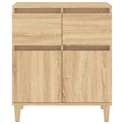 Dressoir 60X35X70 Cm Bewerkt Hout Sonoma Eikenkleurig