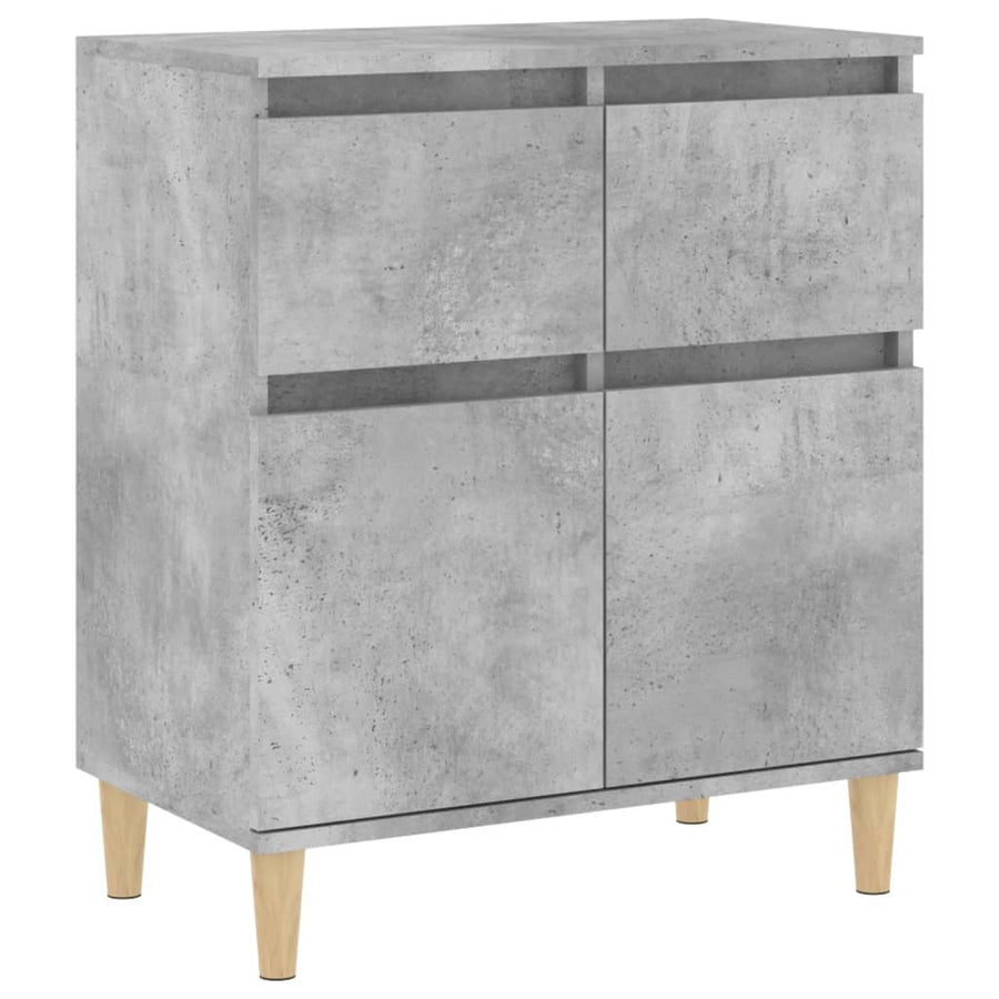 Dressoir 60X35X70 Cm Bewerkt Hout Betongrijs