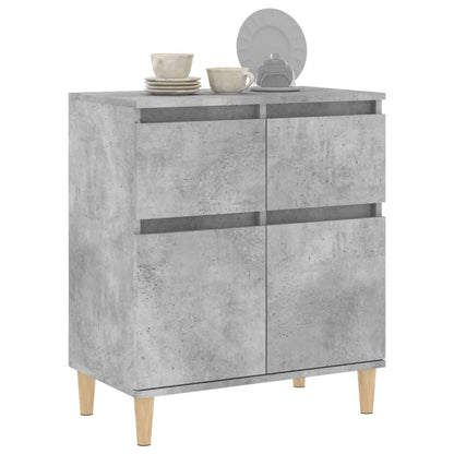 Dressoir 60X35X70 Cm Bewerkt Hout Betongrijs