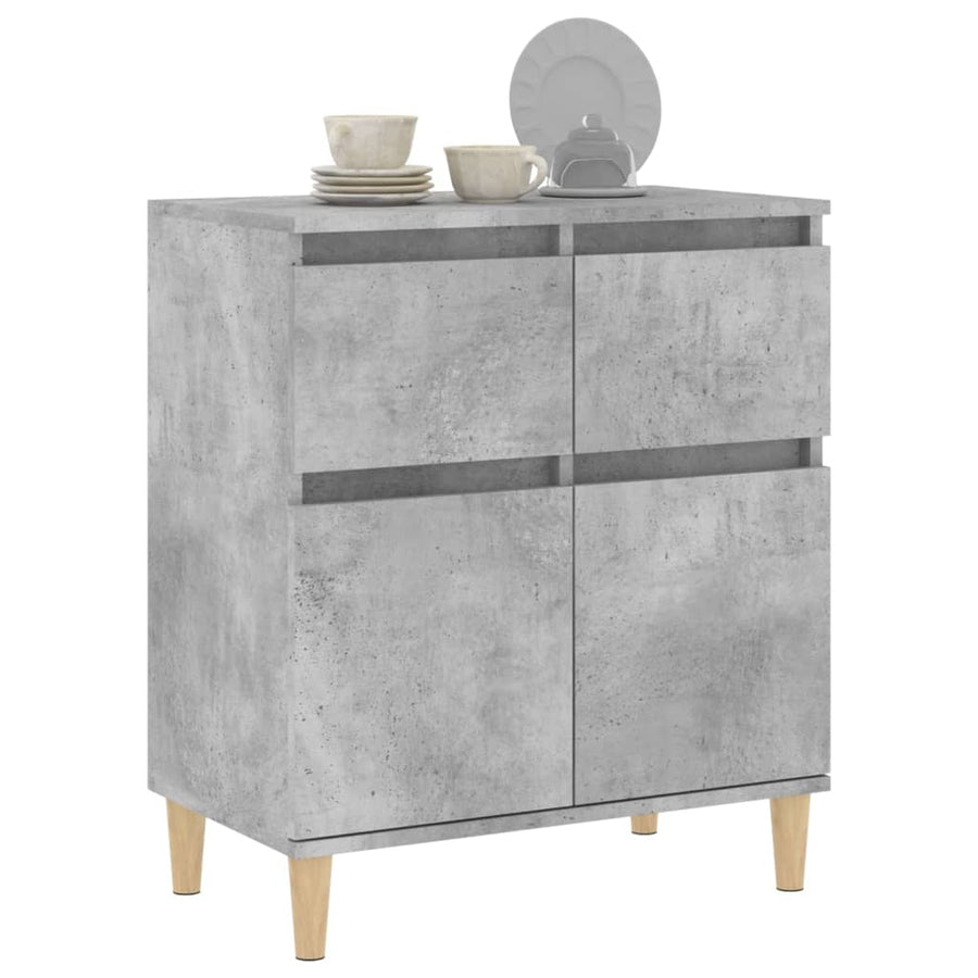 Dressoir 60X35X70 Cm Bewerkt Hout Betongrijs