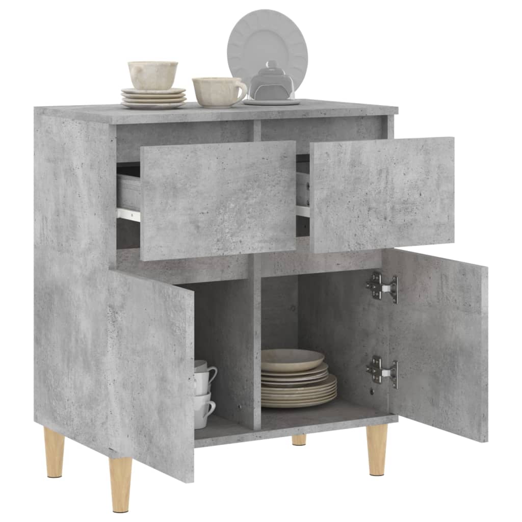 Dressoir 60X35X70 Cm Bewerkt Hout Betongrijs