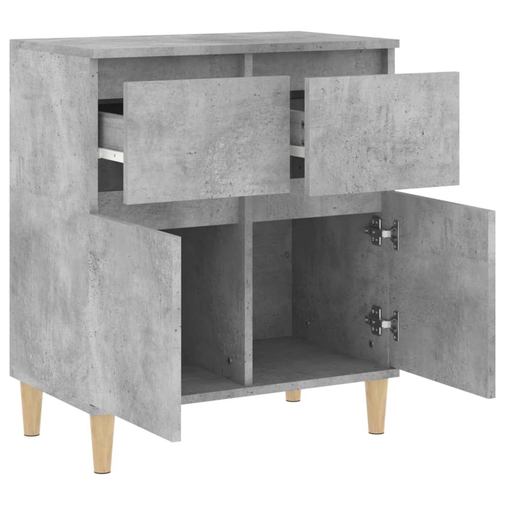 Dressoir 60X35X70 Cm Bewerkt Hout Betongrijs
