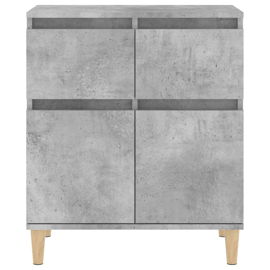 Dressoir 60X35X70 Cm Bewerkt Hout Betongrijs