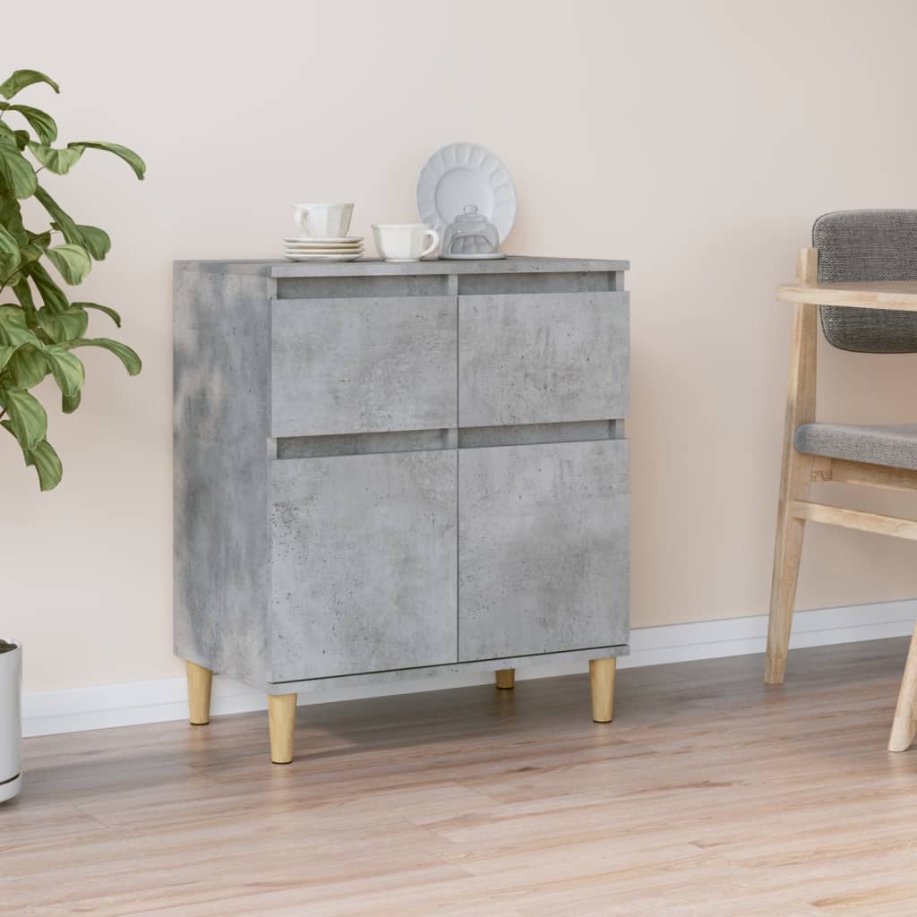 Dressoir 60X35X70 Cm Bewerkt Hout Betongrijs