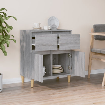 Dressoir 60X30X75 Cm Bewerkt Hout Grijs Sonoma Eikenkleurig