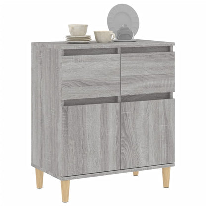 Dressoir 60X30X75 Cm Bewerkt Hout Grijs Sonoma Eikenkleurig