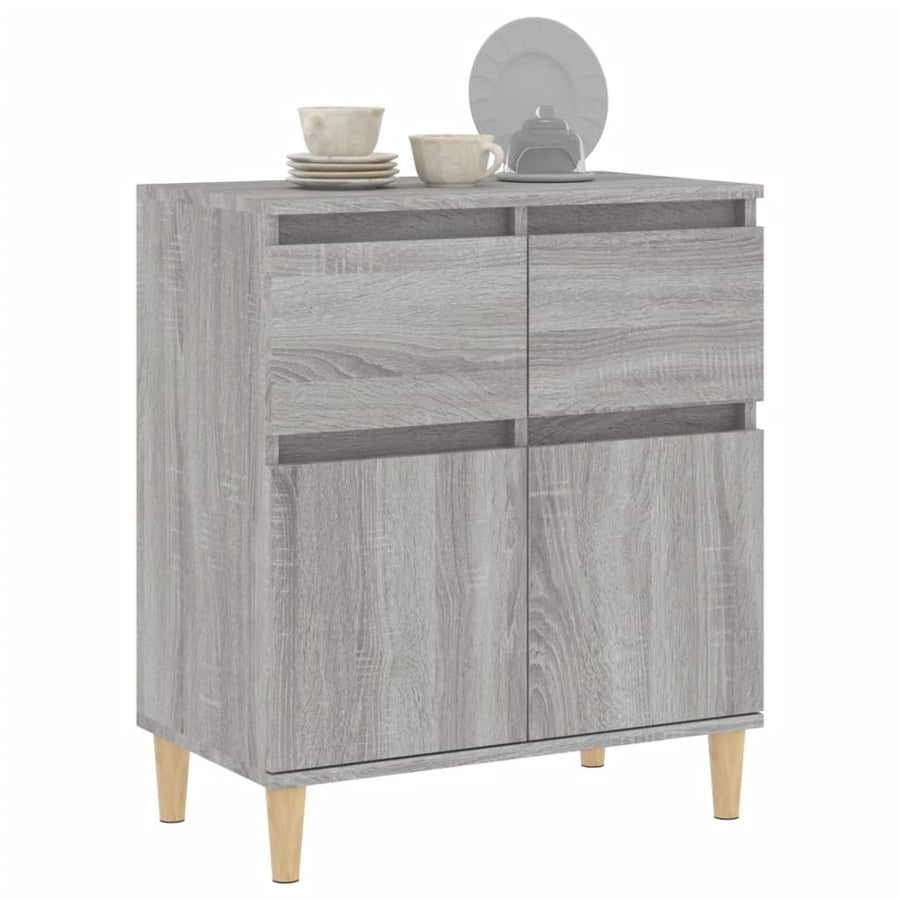 Dressoir 60X30X75 Cm Bewerkt Hout Grijs Sonoma Eikenkleurig