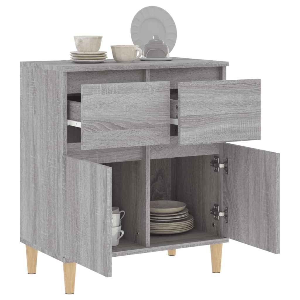 Dressoir 60X30X75 Cm Bewerkt Hout Grijs Sonoma Eikenkleurig