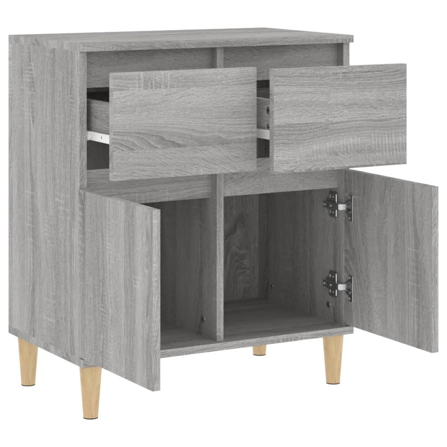 Dressoir 60X30X75 Cm Bewerkt Hout Grijs Sonoma Eikenkleurig