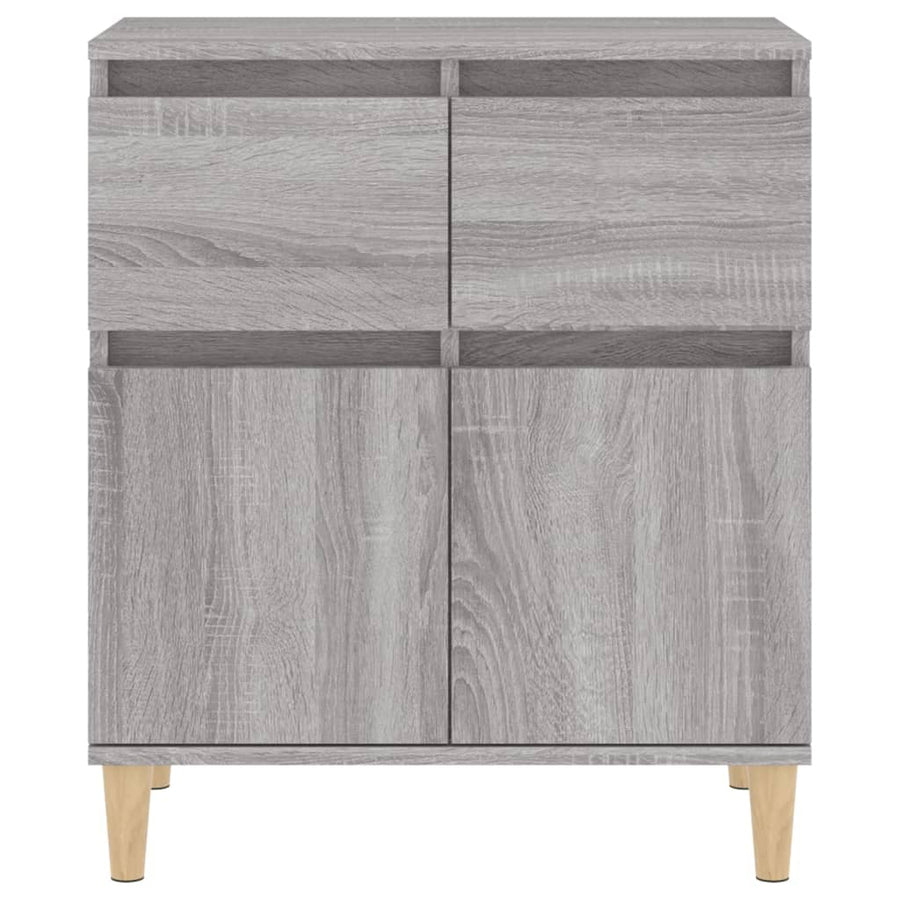 Dressoir 60X30X75 Cm Bewerkt Hout Grijs Sonoma Eikenkleurig